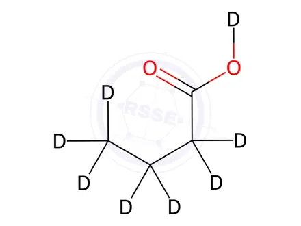 Chemical structure of BUTYRIC ACID (D8)