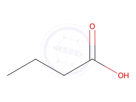 Chemical structure of Butyric acid