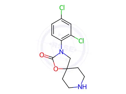 Chemical structure of 3-(2,4-Dichlorophenyl)-1-oxa-3,8-diazaspiro-[4.5]decan-2-one hydrochloride