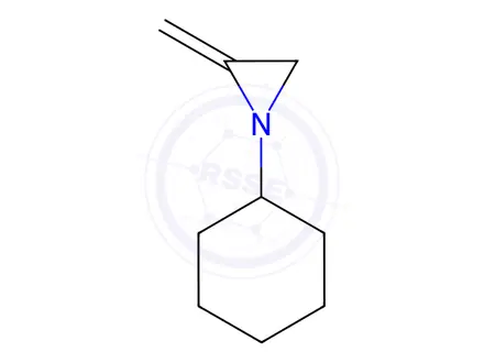 Chemical structure of Aziridine, 1-cyclohexyl-2-methylene-(9CI)