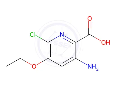 Chemical structure of 3-Amino-6-chloro-5-ethoxypicolinic acid