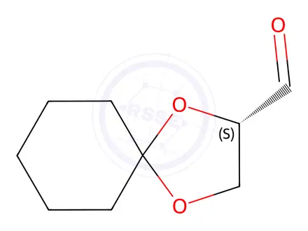 Chemical structure of (S)-1,4-dioxaspiro[4.5]decane-2-carbaldehyde