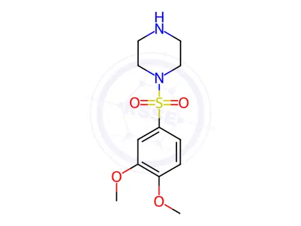 Chemical structure of 1-((3,4-Dimethoxyphenyl)sulfonyl)piperazine