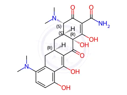 Chemical structure of Minocycline Dihydrochloride