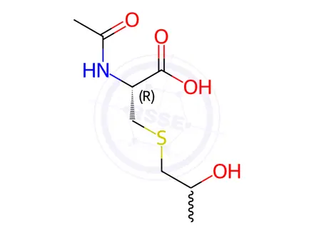 Chemical structure of N-acetyl-S-(2-hydroxypropyl)-L-cysteine