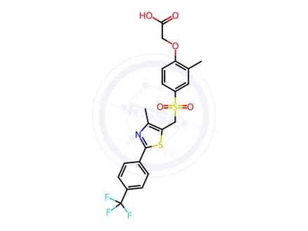Chemical structure of GW 501516 Impurity 1(GW 501516 Sulfone)