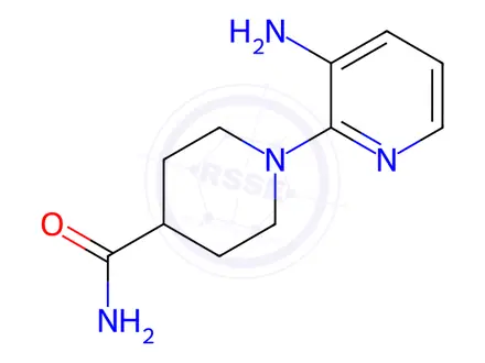 Chemical structure of 1-(3-Aminopyridin-2-YL)piperidine-4-carboxamide
