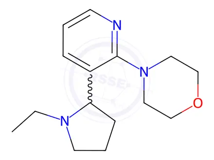 Chemical structure of 4-(3-(1-Ethylpyrrolidin-2-yl)pyridin-2-yl)morpholine