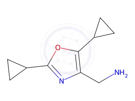 Chemical structure of (2,5-Dicyclopropyl-1,3-oxazol-4-yl)methanamine