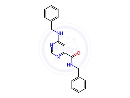 Chemical structure of N-Benzyl-6-(benzylamino)-4-pyrimidinecarboxamide