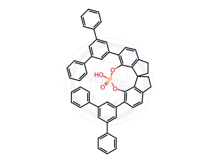 Chemical structure of (11aR)-3,7-Bis([1,1':3',1''-terphenyl]-5'-yl)-10,11,12,13-tetrahydro-5-hydroxy-5-oxide-diindeno[7,1-de:1',7'-fg][1,3,2]dioxaphosphocin