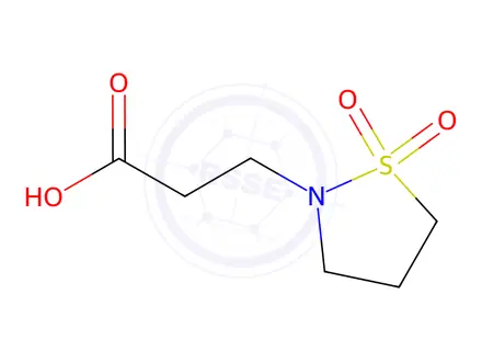 Chemical structure of 3-(1,1-dioxo-1$l^{6},2-thiazolidin-2-yl)propanoic acid