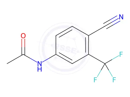 Chemical structure of 4-Cyano-3-(trifluoromethyl)acetanilide