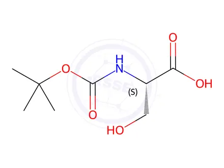 Chemical structure of Boc-DL-serine Hydrate
