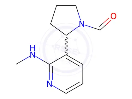Chemical structure of 2-(2-(Methylamino)pyridin-3-yl)pyrrolidine-1-carbaldehyde