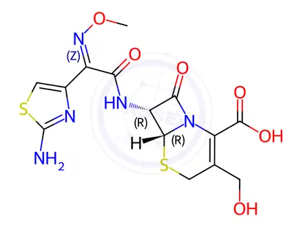 Chemical structure of Cefotaxime impurity B
