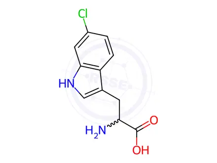 Chemical structure of 6-Chloro-D,L-tryptophan