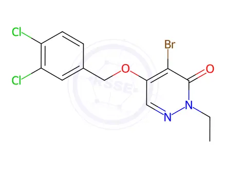 Chemical structure of 4-Bromo-5-((3,4-dichlorobenzyl)oxy)-2-ethylpyridazin-3(2H)-one