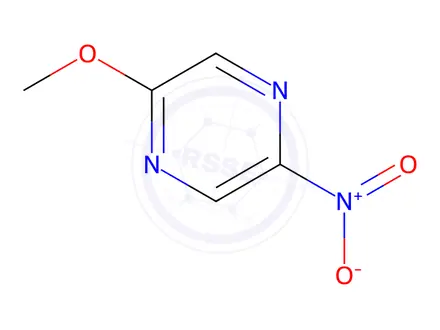Chemical structure of Pyrazine, 2-methoxy-5-nitro-(9CI)