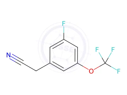 Chemical structure of 3-Fluoro-5-(trifluoroMethoxy)phenylacetonitrile, 97%