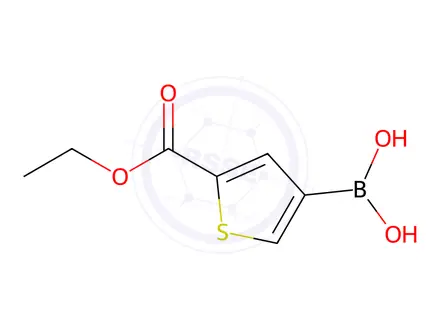 Chemical structure of (5-ethoxycarbonyl-3-thienyl)boronic acid