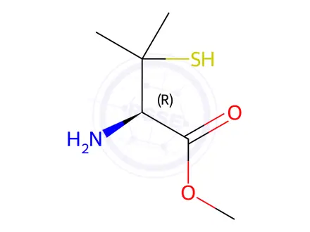 Chemical structure of L-Valine, 3-mercapto-, methyl ester (9CI)