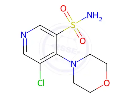 Chemical structure of 5-Chloro-4-morpholinopyridine-3-sulfonamide