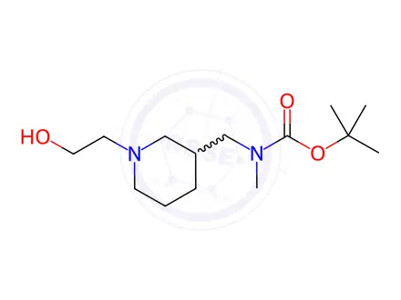 Chemical structure of tert-Butyl ((1-(2-hydroxyethyl)piperidin-3-yl)methyl)(methyl)carbamate