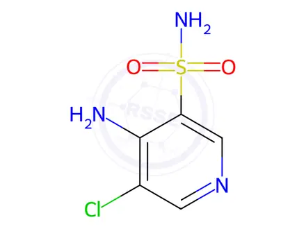 Chemical structure of 4-Amino-5-chloropyridine-3-sulfonamide