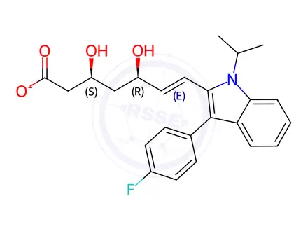 Chemical structure of Fluvastatin Sodium