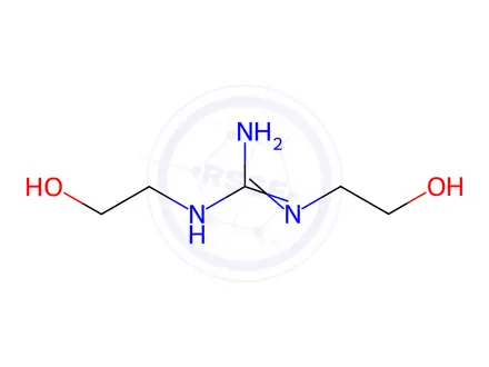 Chemical structure of Guanidine, N,N'-bis(2-hydroxyethyl)-