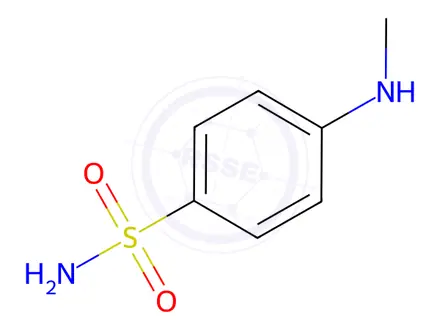 Chemical structure of 4-(methylamino)benzene-1-sulfonamide hydrochloride