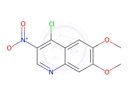 Chemical structure of 4-Chloro-6,7-dimethoxy-3-nitroquinoline