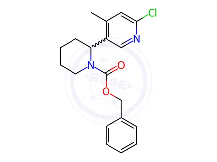 Chemical structure of Benzyl 2-(6-chloro-4-methylpyridin-3-yl)piperidine-1-carboxylate