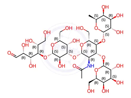 Chemical structure of Lacto-N-fucopentaose II