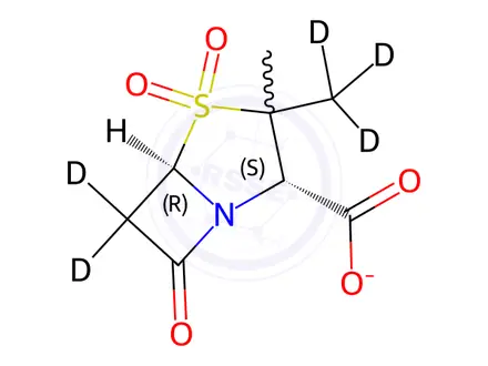 Chemical structure of Sulbactam-d5 Sodium Salt (Major)