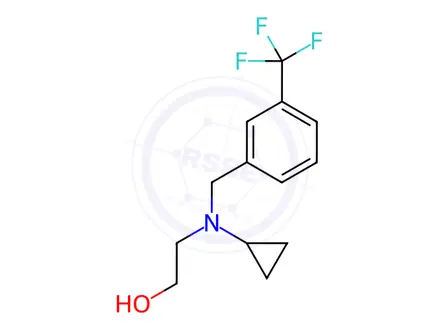Chemical structure of 2-(Cyclopropyl(3-(trifluoromethyl)benzyl)amino)ethanol