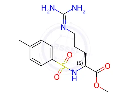 Chemical structure of N-4-Tosyl-L-arginine Methyl Ester Hydrochloride