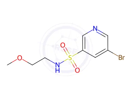 Chemical structure of 5-Bromo-N-(2-methoxyethyl)pyridine-3-sulfonamide