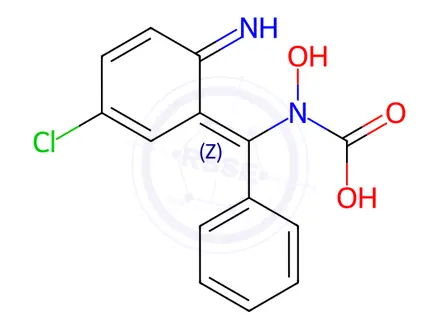 Chemical structure of Glycine, N-[(2-amino-5-chlorophenyl)phenylmethylene]-, N-oxide