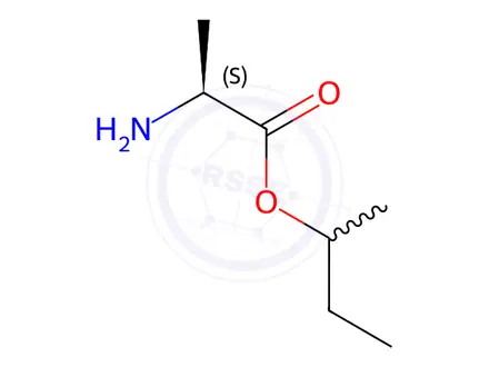 Chemical structure of (2S)-sec-butyl 2-aminopropanoate hydrochloride