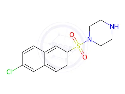 Chemical structure of 1-((6-Chloronaphthalen-2-yl)sulfonyl)piperazine