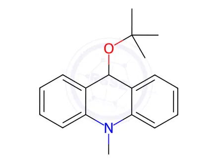 Chemical structure of Acridine, 9-(1,1-dimethylethoxy)-9,10-dihydro-10-methyl-