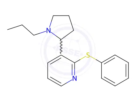 Chemical structure of 2-(Phenylthio)-3-(1-propylpyrrolidin-2-yl)pyridine