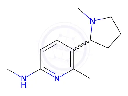 Chemical structure of N,6-Dimethyl-5-(1-methylpyrrolidin-2-yl)pyridin-2-amine