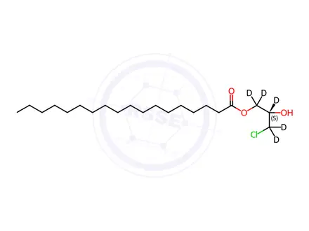 Chemical structure of rac-1-Stearoyl-3-chloropropanediol-d5