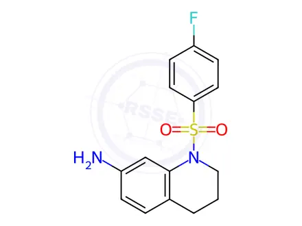 Chemical structure of 1-((4-Fluorophenyl)sulfonyl)-1,2,3,4-tetrahydroquinolin-7-amine