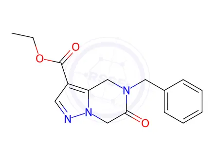 Chemical structure of Ethyl 5-benzyl-6-oxo-4,5,6,7-tetrahydropyrazolo[1,5-a]pyrazine-3-carboxylate