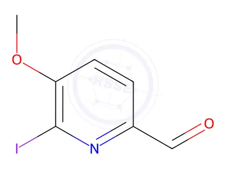 Chemical structure of 6-Iodo-5-methoxy-pyridine-2-carbaldehyde