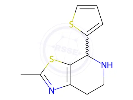 Chemical structure of 2-Methyl-4-(thiophen-2-yl)-4,5,6,7-tetrahydrothiazolo[5,4-c]pyridine